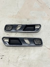 COPPIA PLACCA INSERTO CARBONIO PORTIERA MANIGLIA MERCEDES SLK R170 PRE EVO
