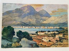 Raro dipinto ad acquerello