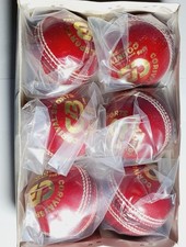 6 palline da cricket rigide in