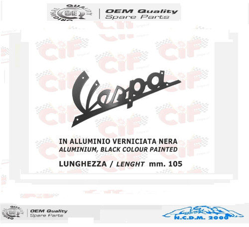 Targhetta anteriore nera scuro - anteriore,