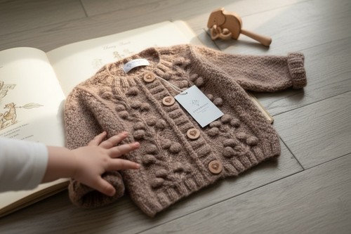 Cardigan bambino fatto - , mano