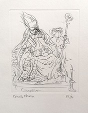 GUIDO STRAZZA - "Prelato" Acquaforte firmata e numerata 84/90