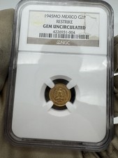 1945 Mexico Gold Two Pesos