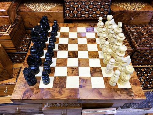 Grande set scacchi - set, legno