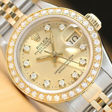 OROLOGIO DONNA ROLEX DATEJUST FACTORY QUADRANTE DIAMANTE ORO GIALLO 18K ACCIAIO INOX
