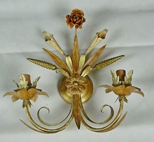 APPLIQUE LAMPADA FERRO BATTUTO ARTIGIANALE ANTICO RUSTICO COUNTRY MADE ART.366