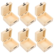  6 Pcs Scatola Artigianato Porta Gioie Piccolo Cassa Di Legno Custodia in
