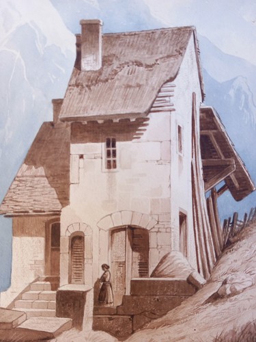 Disegno casa montagna - disegno, chalet