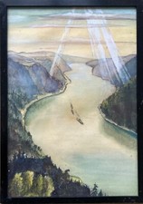 Acquerello Paesaggio Del Reno