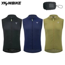 YKYW Gilet Ciclismo Uomo Bici da Strada Antivento Impermeabile Portatile Traspirante Gilet