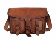 Borsa messenger 14 in vera pelle borsa per laptop ufficio scuola tracolla