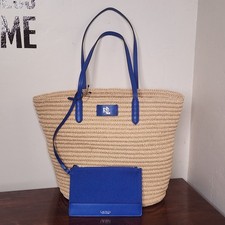 Borsa tote Ralph Lauren blu in