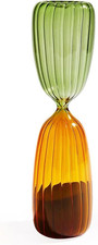 Milano Clessidra Verde/Ambra | Collezione Times | H 25 Cm| Vetro Borosilicato | 