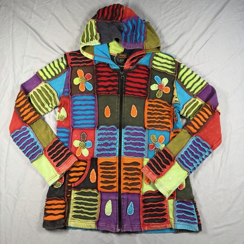 Giacca con cappuccio patchwork