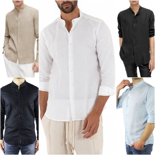 Camicia uomo lino collo - uomo,