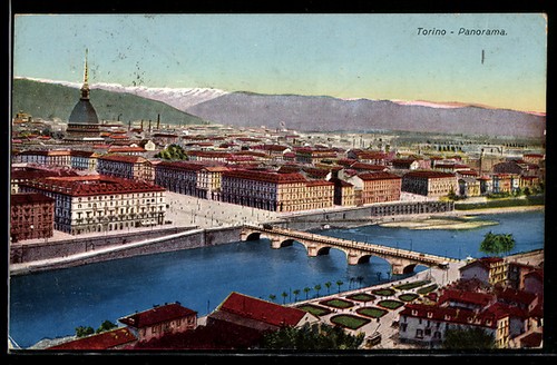 Torino panorama con mole - torino,,