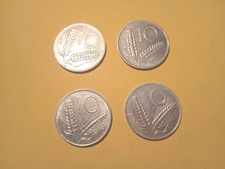 4 Monete Da 10 Lire Dal 1979