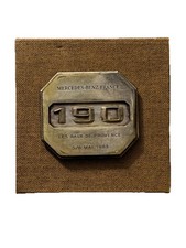 Targa argento massiccio Mercedes-Benz France 1983 "190" Les Baux de Provence