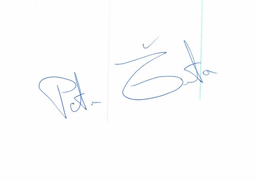 Autografo peter zonta - autografo,