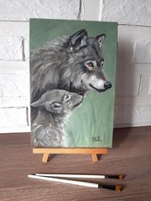 Quadro lupo animale arte
