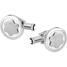 Gemelli Montblanc Star 116660 Cufflink Polsini Stella Emblema Acciaio Uomo