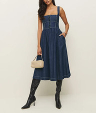 Abito midi in denim