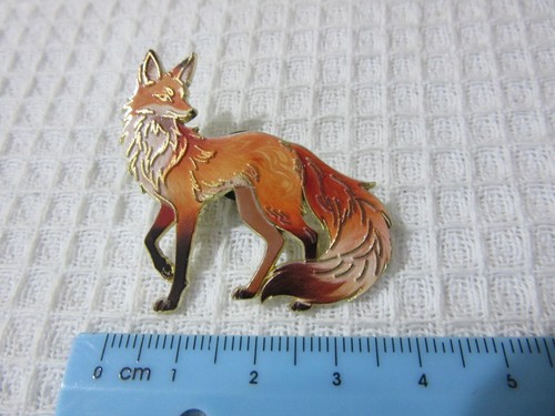 Red fox brooch lapel pin - brooch, badge
