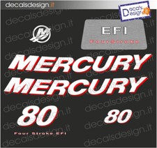 Adesivi motore marino fuoribordo mercury 80 cv four stroke barca stickers