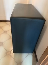 pouff poggiapiedi pelle nero tipo ufficio 81 cm