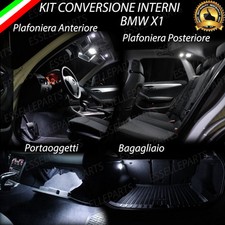 KIT LED INTERNI BMW X1 PLAFONIERA ANT+POST+PORTAOGGETTI+ BAGAGLIAIO 6000K