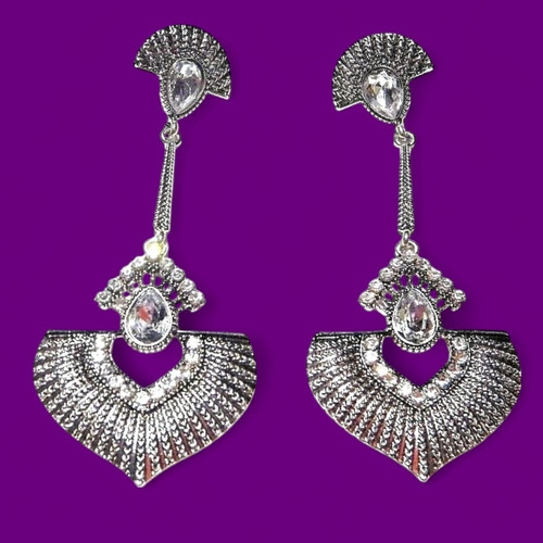 Orecchini pendolo deco argento - pendolo,