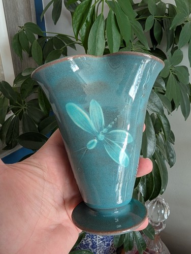 Vaso ceramica vintage fishley - ceramica,