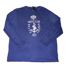 Polo Ralph Lauren Yacht Club uomo XL vestibilità classica manica lunga nuova con etichette $95