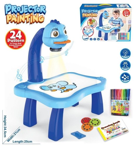Banchetto blu con - con, proiettore