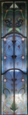 vetrata stile liberty legata in piombo GRANDI DIMENSIONI  (6,00 x 1,50 metri )