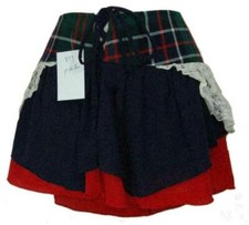 Tartan Scozzese Pizzo Kilt Minigonna Goth Tribale S 8 10 Corto Taglia Allacciate