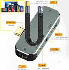 Hub USB Tipo C PD 3,5mm