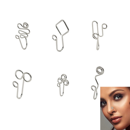 Anello naso finto - finto, inox