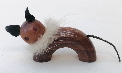 Spilla gatto vintage - , legno