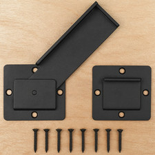 Serratura per cancello ribaltabile resistente nera serratura per cancello in legno giardino capannone fienile nuova