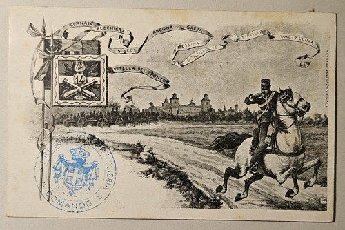 Cartolina militare ferrara - -,