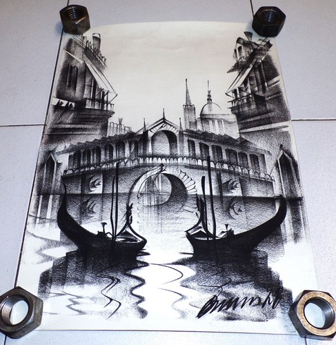 Disegno carboncino venezia - a,