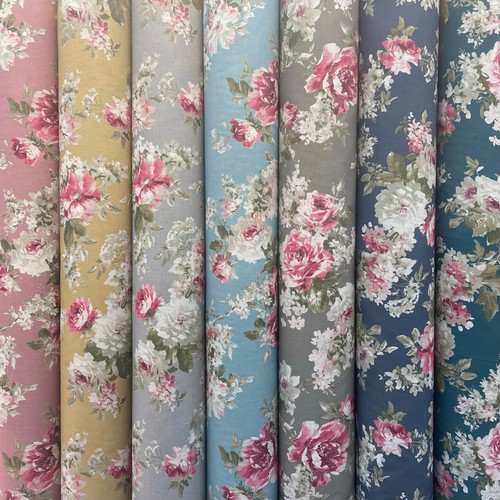Tendature giardino rose cotone