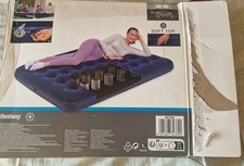 materasso gonfiabile matrimoniale 191 x 137 x 22 blu campeggio sport mare