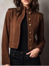 Giacca donna pelle scamosciata