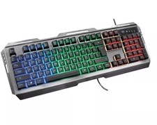 TRUST TURAL GXT 845 TASTIERA USB FUNZIONANTE QUERTY ILLUMINATA LED COLORI GAMING