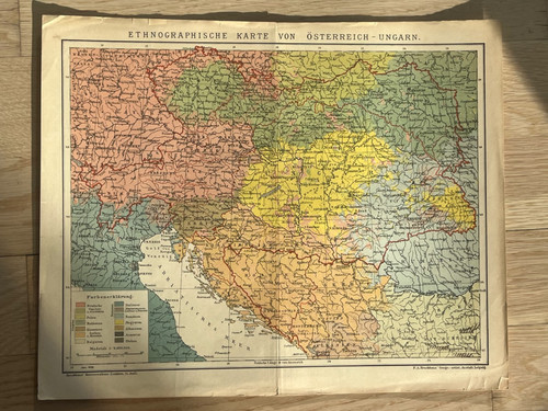 Antica mappa etnografica - mappa,