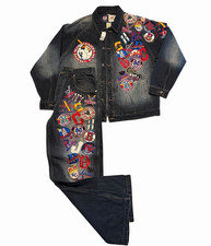 Set pantaloni giacca denim