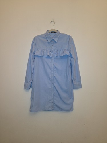 Abito camicia azzurro - abito,