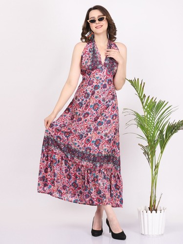 Maxi abito donna casual - , scollo